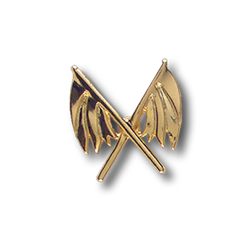 Cross Flags Pinsert, Gold