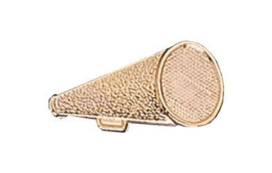 Megaphone Metal Insert, Gold - Box of 25