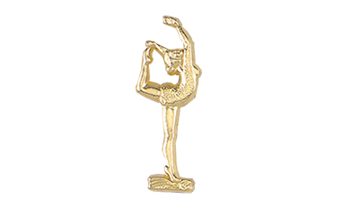 Gymnastics (Female) Metal Insert, Gold - Box of 25