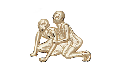 Wrestlers Metal Insert, Gold - Box of 25