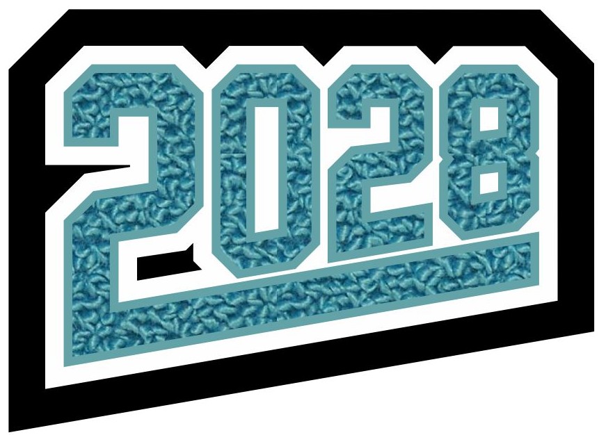 Grad Year Patch 2028 with Tail, 2