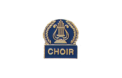 Music Lyre Blue Enamel Award Pins