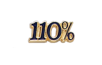 110% Specialty Pin, Gold