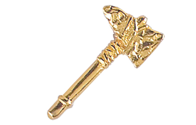 Tomahawk Pin, Gold Tone Metal