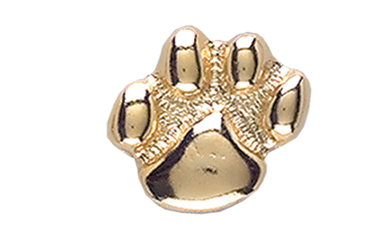 Paw Print Pin, Gold Tone Metal