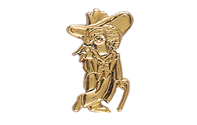 Colonel Pin, Gold Tone Metal