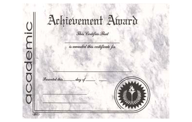 Stock Academic Certificate