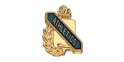 Athletics Scroll Shape Pin, Gold