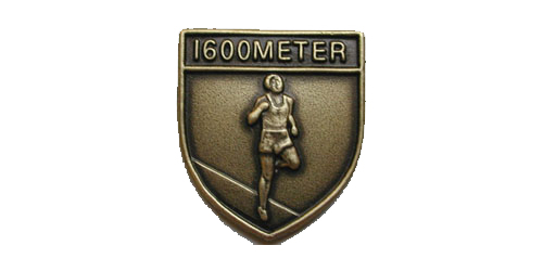 1600 Meter Run (Male) Lapel Pin, Multiple Finishes