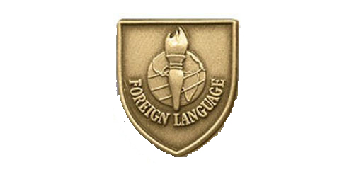 Foreign Language Lapel Pin, Gold Only