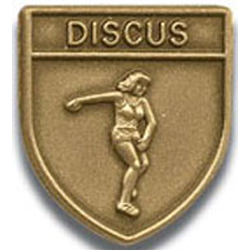 Discus (Female) Lapel Pin, Multiple Finishes