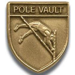 Pole Vault (Male) Lapel Pin, Multiple Finishes