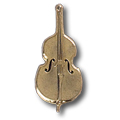 Bass Violin Pinsert, Gold