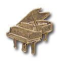 Piano Pinsert, Gold