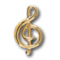 Treble Clef Pinsert, Gold