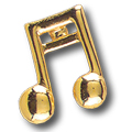 Musical Notes Pinsert, Gold