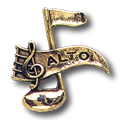 Music Note with Alto Pinsert, Gold