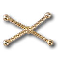 Crossed Batons Pinsert, Gold