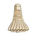 Shuttlecock Metal Insert, Gold - Box of 25