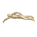 Swimmer (Male) Metal Insert, Gold - Box of 25