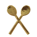 Paddles Crossed Metal Insert, Gold - Box of 25