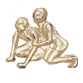 Wrestlers Metal Insert, Gold - Box of 25