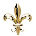 Fleur De Lis Pin, Gold Tone Metal