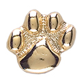 Paw Print Pin, Gold Tone Metal