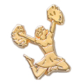 Cheerleader Specialty Pin, Gold