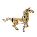 Mustang Pin, Gold Tone Metal