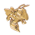 Yellow Jacket Pin, Gold Tone Metal