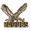 Eagle with Eagles Pin, Gold Tone Metal