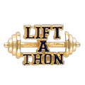 Barbell Lift-A-Thon Specialty Pin, Gold