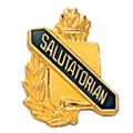 Salutatorian Scroll Shape Pin, Gold