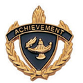 Achievement Torch & Wreath Pin, Gold