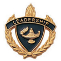 Leadership Torch & Wreath Pin, Gold