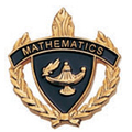 Mathematics Torch & Wreath Pin, Gold