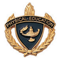 Physical Education Torch & Wreath Pin, Gold