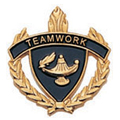 Teamwork Torch & Wreath Pin, Gold