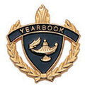 Yearbook Torch & Wreath Pin, Gold