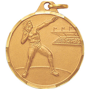 Track Shot Put Medal 1 1/4