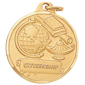 Citizenship Globe & Lamp Medal 1 1/4