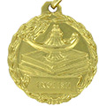 English Lamp & Books Medal 1 1/8