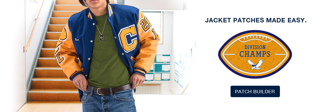 Custom High School Varsity Letter Jacket Cream Leather & Midnight Blue Wool  Hood Personalized Patches Premium Lettercustom® Handmade 