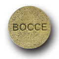 Bocce Ball Metal Insert, Gold - Box of 25