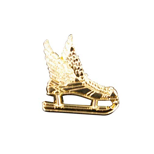 Ice Skating Metal Insert, Gold - Box of 25