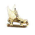 Ice Skating Metal Insert, Gold - Box of 25