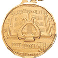 Lyre & Sheet Music Medal 1 1/4