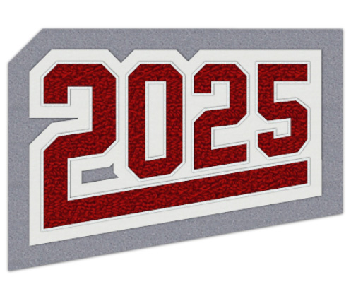 Grad Year Patch 2025 with Tail, 3