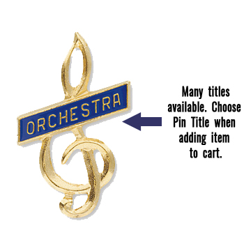 Treble Clef Blue Enamel Award Pins